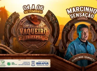 Marcinho Sensação é confirmado como terceira atração da 39ª Festa do Vaqueiro de Ibirapuã