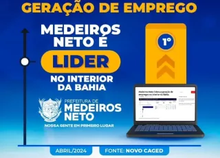 Medeiros Neto é líder em geração de empregos entre todos os municípios do interior baiano