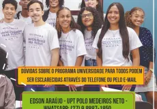 Medeiros Neto: estão abertas as inscrições para o pré-vestibular gratuito Universidade para Todos (UPT) 2026