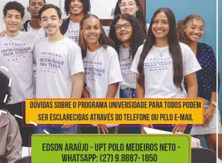 Medeiros Neto: estão abertas as inscrições para o pré-vestibular gratuito Universidade para Todos (UPT) 2026