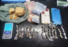 Menor é apreendido e homem é preso suspeitos de tráfico de drogas em Eunápolis