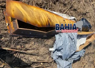 Mistério : Caixão vazio é encontrado em canavial na zona rural de Medeiros Neto