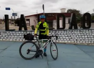 Morador de Lajedão-Ba de 57 anos, pedala cerca de 300 quilômetros até Colatina-ES.