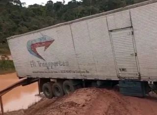 População cobra solução para caos em desvio da BR-101 após interdição de ponte sobre o Rio Jequitinhonha