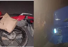 Motociclista perde a vida e companheira fica gravemente ferida  em colisão  com caminhão na BR 101 em Teixeira de Freitas
