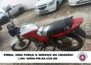 Motocicleta roubada é recuperada durante Operação Orizon 2024 na BA 290