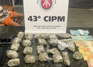 Motopatrulhamento da 43ª CIPM realiza prisão por tráfico de drogas, em Itamaraju