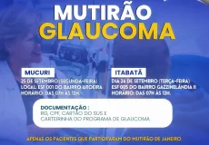 Mucuri se prepara para Mutirão do Glaucoma nos dias 25 e 26 de setembro