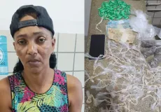 Mulher é presa pelo PETO da 44ª CIPM com drogas em Medeiros Neto