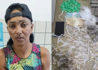 Mulher é presa pelo PETO da 44ª CIPM com drogas em Medeiros Neto