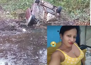 Mulher morre em acidente na BA 489 no município do Prado