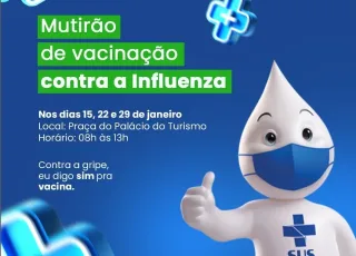 Mutirão de vacinação contra Influenza em Prado acontece nos dias 15, 22 e 29 desse mês em Prado