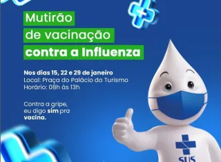 Mutirão de vacinação contra Influenza em Prado acontece nos dias 15, 22 e 29 desse mês