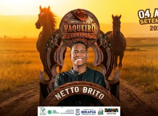 Netto Brito é confirmado na 39ª Festa do Vaqueiro de Ibirapuã ao lado de grandes atrações