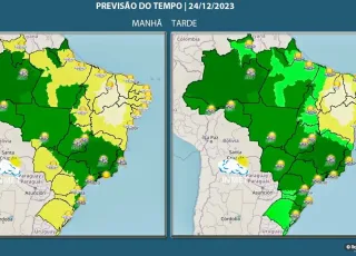 Noite de Natal pode ser chuvosa na maior parte do país