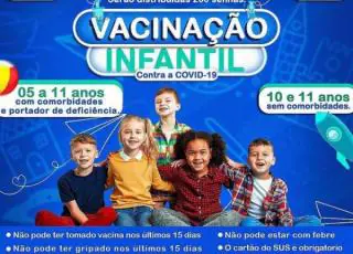 Nova viçosa contra a Covid-19 Vacinação de crianças começa nessa terça-feira