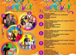 Nova Viçosa está preparada para o Carnaval 2024 com muita alegria e muitos shows 