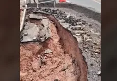 Perigo na rodovia - Novas imagens mostram risco de desmoronamento na BR-418 em Nova Viçosa