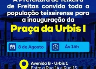Novo espaço de lazer é entregue à população: Praça da Urbis I será inaugurada nesta sexta-feira (8)