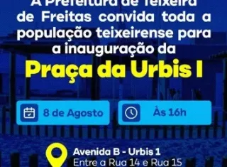 Novo espaço de lazer é entregue à população: Praça da Urbis I será inaugurada nesta sexta-feira (8)