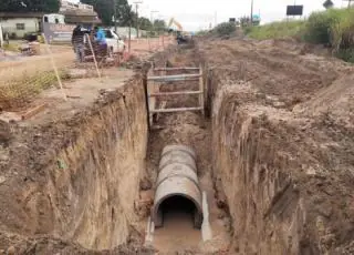 Obra de drenagem requalifica a estrutura pluvial da zona urbana de Itabatã