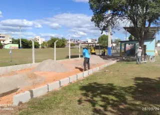 Obras avançam no estádio Teixeirão em Itanhém