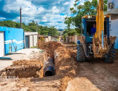 Obras de drenagem avançam no Jardim Caraípe e já atingem 90% de execução em Teixeira de Freitas
