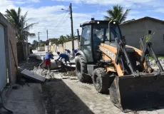 Obras de drenagem do bairro de São Judas Tadeu em Caravelas seguem a todo vapor