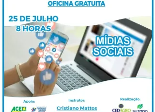 Oficina gratuita de Mídias Sociais abre inscrições em Mucuri para quem deseja fortalecer a presença digital