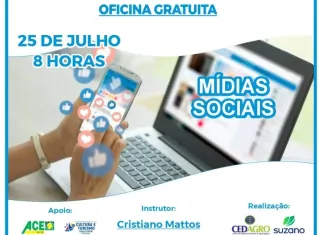 Oficina gratuita de Mídias Sociais abre inscrições em Mucuri para quem deseja fortalecer a presença digital