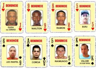 Onze criminosos são inseridos no 'Baralho do Crime'