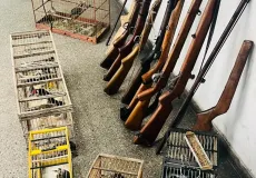 Operação "Protetor do Bioma" apreende armas de fogo artesanais e vários pássaros  mantidos em cativeiros