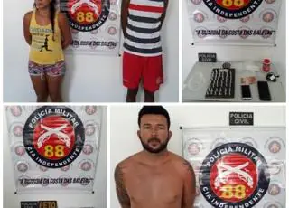 Operação Caravelas no Combate ao Tráfico prende três pessoas e aprende drogas