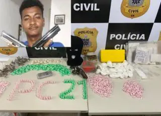 Operação da Polícia Civil em Itapetinga termina com um morto e apreensão de arma e grande quantidade de drogas