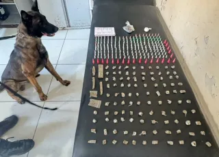 Operação do 8º BPM com apoio do K-9 Baruk resulta em apreensão de drogas em Coroa Vermelha