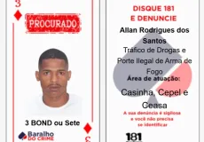 “3 de Ouro” no Baralho do Crime morre após confronto com policiais