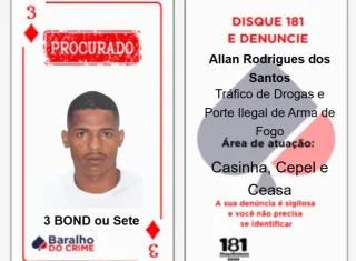 Operação Perímetro Zero localiza “3 Bond” ou “Sete”, integrante do Baralho do Crime