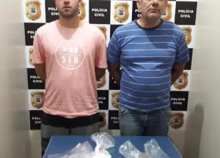Pai e filho são presos por tráfico de drogas