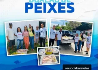 Peixes apreendidos em pesca predatória são doados para unidades de saúde e de apoio social de Caravelas