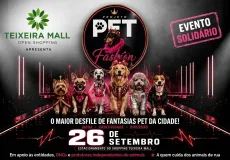 PET Fashion transforma Teixeira Mall em passarela com desfile, adoção e solidariedade