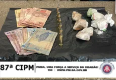 PM apreende drogas no Vila Caraípe em Teixeira de Freitas