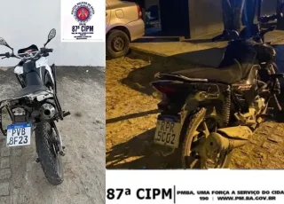 PM apreende em Teixeira de Freitas motos roubadas em Vitória da Conquista e Teixeira de Freitas