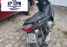 PM apreende moto com restrição de furto em Teixeira de Freitas