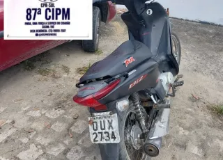 PM apreende moto com restrição de furto em Teixeira de Freitas