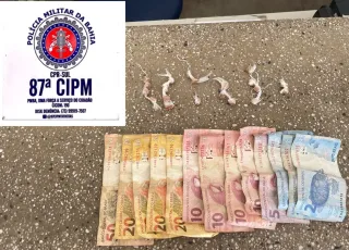 PM apreende pedras de crack em Teixeira de Freitas; suspeito fugiu para não ser preso