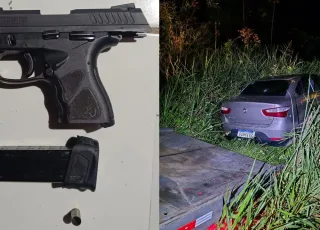 PM apreende pistola e recupera veículo roubado após confronto em Itabela