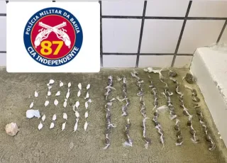 PM de Teixeira de Freitas apreende droga no bairro Santa Rita e em Duque de Caxias