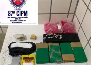 PM faz grande apreensão de drogas em Teixeira de Freitas