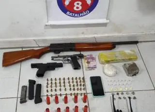 PM prende 03 homens e apreende armas e drogas em Porto Seguro
