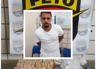 PM prende dois acusados com dinheiro e drogas enterrados no quintal da casa no Jardim Caraípe